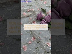 100% 면화 고품질 embroidery 蕾丝 织物 꽃 우아한 embroidery 织物 파티 고급 스타일