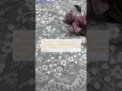 세킨 embroidery 직물 우아한 Lusiate 호흡 embroidered renda 직물 반짝이는 잎 럭셔리 기회 직물