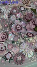 반 순수한 꽃 쉐이크 embroidered fabric for women 패션 드레스