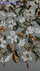 섬세한 꽃 Mesh 세킨 embroidered 직물 가정 장식 여자 의류