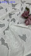 웨딩 드레스를 위한 백색 홀업 embroidered renda 직물 레이저 테크
