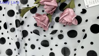 인쇄 된 蕾丝 布 斑点 纹纹 网 Ground For Gowns Breathe 디자인