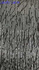 로프 스트라이프 세킨 embroidered 직물 Mesh Ground Breathe 우아한 저녁 드레스를 위해