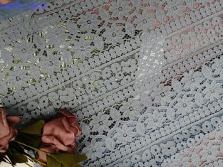 베딩 품목을 위한 145CM 푸른 면 3D 꽃 레이스천
