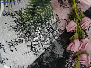 검은 꽃 가벼운 프랑스 샹티 레이스천