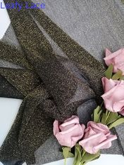 여성 바텀링 셔츠를 위한 금 루렉스 메쉬 얇은 명주 그물 금속성 레이스천