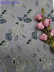 Embroidered Tulle Mesh Fabric Garden Flower Lace Bedding Cloth