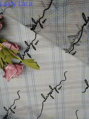 OEM 편지 패턴 무리를 지어 메쉬 패브릭 인쇄 얇은 명주 그물 레이스
