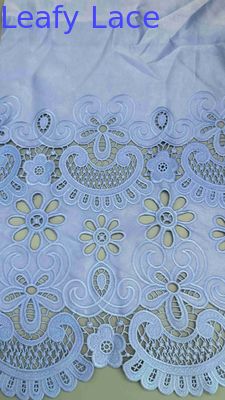 Laser Cut Embroidery Fabric Light Blue