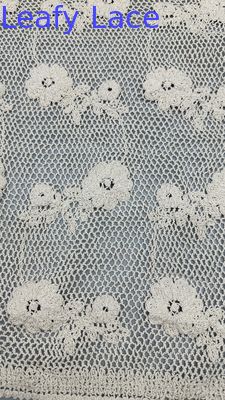 Eco-Friendly 100% Cotton Crochet Embroidery Lace Fabric With Floral Pattern Soft And Comfortable