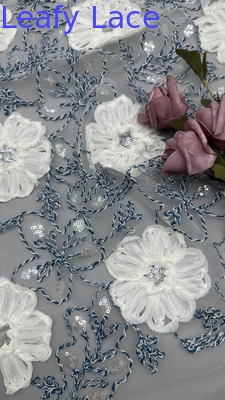 Corded Sequin Lace Elegent Wedding Embroidery Fabric for Wedding Gowns