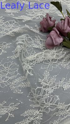 Leafy Embroidery Sequin Fabric Elegant And Breathe Embroidered Lace Fabric Evening Occasion Luxury Fabric