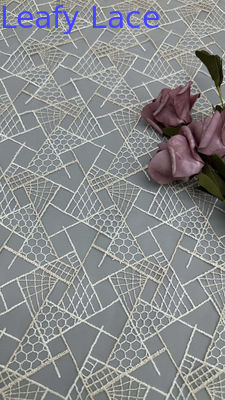 French Tulle Lace With Metallic Lace Mesh For Couture-Inspired Formal And Evening Wear