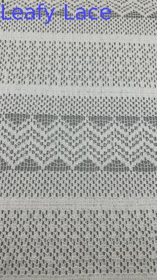 Luxury 100% Cotton Leafy White Lace Wave Stripe Effect For Women's Ladies Wedding Evening Dresses