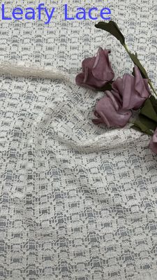 100% Cotton White Lace Embroidered Hollow Up Effect For Wedding Evening Party Clothing