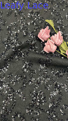 Tree Branch Sequin Fabric Special Ground Luxary  Design Factory For Gowns Party Dressess