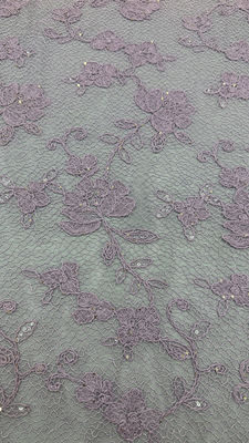 Leafy Embroidered Lace Fabric Mesh Product Factoty Luxary to Wedding Dresses Gowns