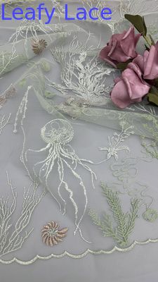 Luxary Sea Embroidered Lace Breather For Women's Evening Luxary Dresses Gowns