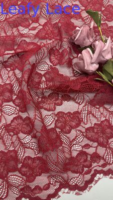 Red Embroidered Lace Fabric Dresses Customized Beauty And Sweet Leafy Customized News Dresses