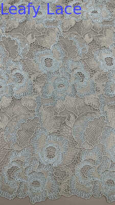 Elegant Floral Lace Fabric for Wedding Gowns legant Embroidery Lace Fabric for Fashion Designers