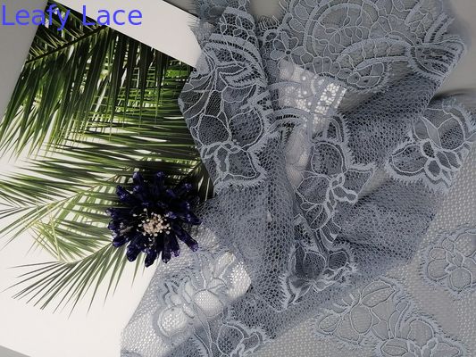 121g/m Lightweight French Chantilly Eyelash Scallop Lace Fabric