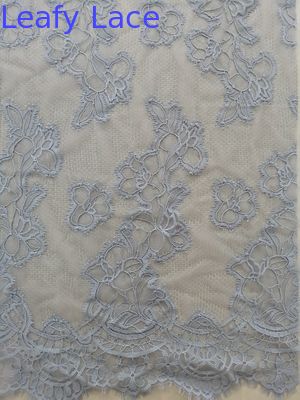 121g/m Lightweight French Chantilly Eyelash Scallop Lace Fabric