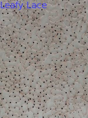 Three Dimensional 3D Floral Lace Fabric Dot Flocked Tulle Cording Mesh