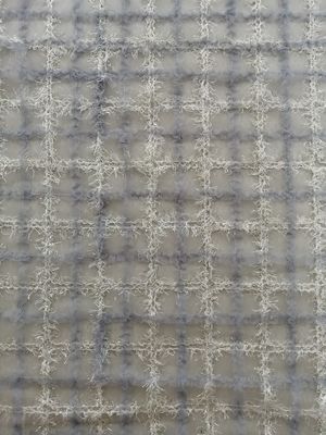 125CM Blue Geometric Lurex Applique Embroidery Fabric