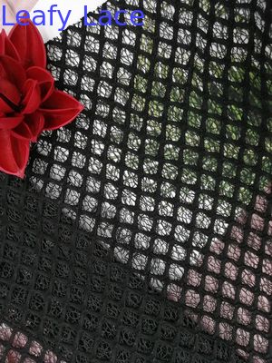 Black Diamond Pattern 60 Yards Bonded Tulle Mesh Fabric