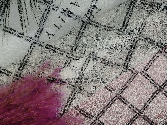 Lady Garment 100% Polyester Printing White Tulle Mesh Fabric