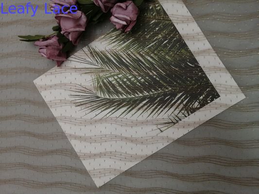 Khaki Polyester Crinckle Mesh Pleated Lace Fabric For Evening Dress