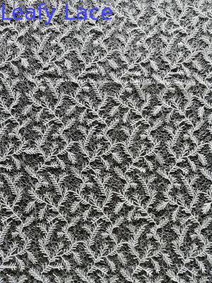 Eco Friendly Delicate 3D Floral White Embroidery Lace Fabric