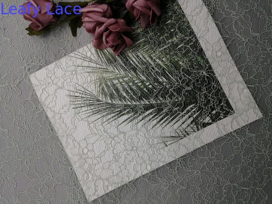 100% Polyester Corded Lace Fabric Customized Color Embroidered Fabric