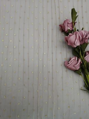 Foil Printed Lace Fabric