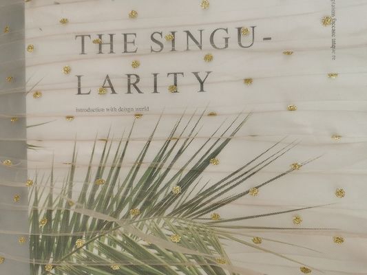 Foil Printed Lace Fabric