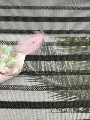 Striped Pleated Lace Fabric Structured tulle