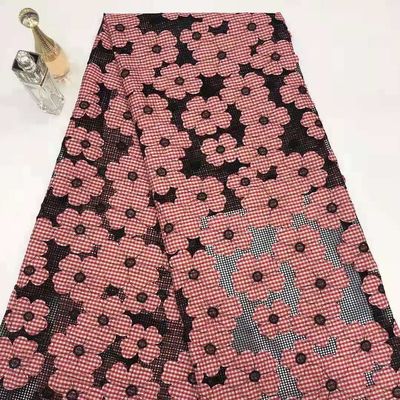 Laser Cut Floral Lace Applique Embroidery Fabric Mesh