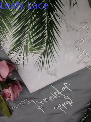 Colorful Voile Lace Embroidered Tulle Mesh Fabric