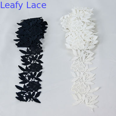2.3" Black Polyester Lace Trim Scalloped Edge Ribbon Crochet Embroidery For Clothes