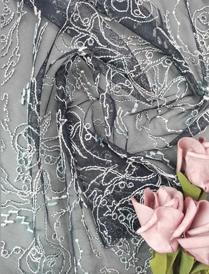 Dot Tulle Embroidered Polyester Lace Fabric Lace Trim For Wedding Veil