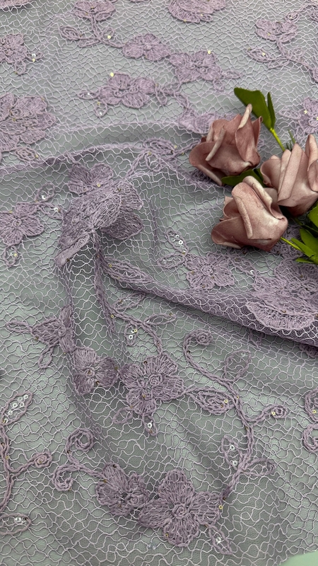Leafy Embroidered Lace Fabric Mesh Product Factoty Luxary to Wedding Dresses Gowns