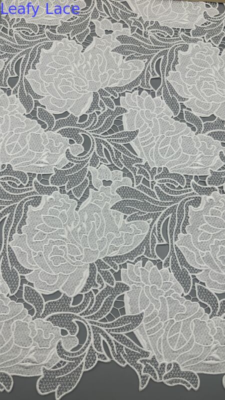 Luxary Laser Embroidered Lace High Quality Guipure Fabric Beautiful Special Design