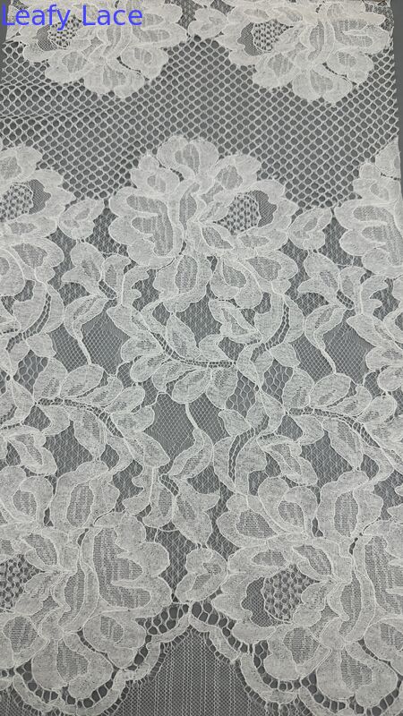 French Chantilly Lace Flower Mesh Lace Trim Customized Factory For Dress For Wedding Dresses
