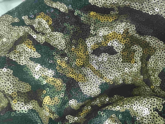 124cm 다채색 쉐이크인 embroidery fabric With Ground Mesh for Evening Dress