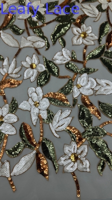 섬세한 꽃 Mesh 세킨 embroidered 직물 가정 장식 여자 의류