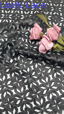 홀아웃 세킨 embroidery 금속 직물 내구성 있고 우아한 세킨 결혼식 파티 드레스