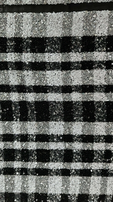 잎자루 럭셔리 세킨 embroidered Fabric New Collection Plaid Style 패션 쇼 천