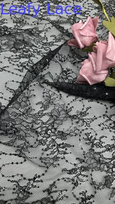 100% 면화 embroidery fabric 우아하고 숨쉬는 embroidered lace fabric 잎자루 럭셔리 오케이션 fabric
