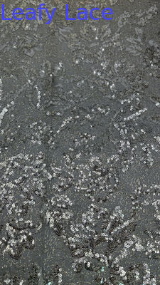 검은색 섹시한 세킨 embroidered 蕾丝 직물 장식 잎 Mesh 의 의상