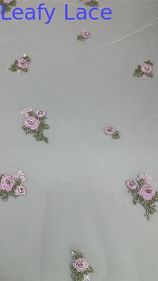 귀걸이 꽃 蕾丝 织物 embroidered 蕾丝  Mesh Breathe Fabric Occasion Dressing Birthday Fabric